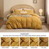 Bedsure Boho Duvet Cover King Size,Mustard Yellow Breathable & Soft