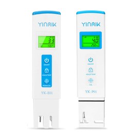 YINMIK Digital pH Meter TDS Meter Combo Accurate Measurement for pH TDS EC Temp with ATC, 2nd Generation Water Quality Tester with Horizontal Display for Hydroponic Swimming Pool Aquarium