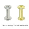 100 Sets Chicago Screws,Leather Rivets Sets with Five Sizes (Silver)