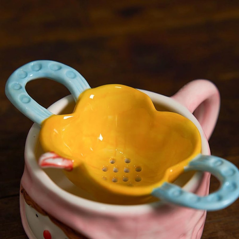 ARFUKA Tea Strainer Tea Filter Ceramic Spice Strainer Tea Strainer
