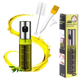YxoMngHo Oil Sprayer for Cooking - Olive & Avocado Oil Spray Bottle, 100ml Food Grade Glass Mister with Adjustable Nozzle for Kitchen Gadgets, Air Fryer, Salad, Frying, BBQ （1PCS）