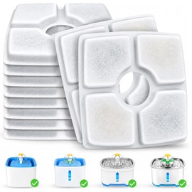 10 Pcs Filtros para Fuentes para Gatos Cuadrada de 84 oz / 2,5 L