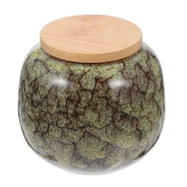 Ceramic Tea Tea Storage Jars Ceramic Food Container Ceramic Tea Leaf Can Ceramic Tea Storage Can Rustic Canister Airtight Glass Storage Jar Loose Tea Tin Porcelain Mini Wood
