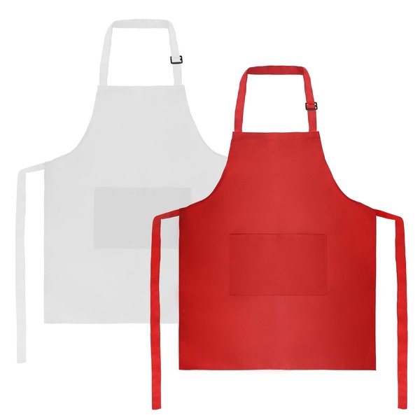 Milifox Kids Apron with Pockets 2 Pack Adjustable Children Chef