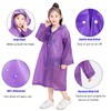 EVA Rain Ponchos for Kids, 2 Pack Reusable Raincoats with