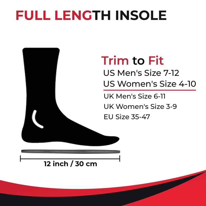 JobSite Odor Stop Insoles - Activated Charcoal Insoles - 24