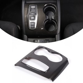 ABS Car Cup Holder Decorative Frame,Gear Shifte Cup Holder Decorative Frame Fit for Honda Pilot 2016-2022,Honda Ridgeline 2020-2023,Honda Passport 2019-2023 (Black Carbon Fiber)