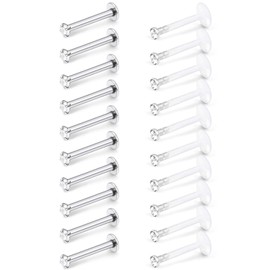 AceFun Lip Piercing, 16 Gauge Stainless Steel Plastic Lip Piercing, Bar Labret Stud Nose Ring, Tragus Helix Piercings, Cubic Zirconia