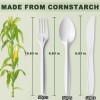 Kistou 150PCS compostable utensils set Eco-friendly Heavy Duty Utensils (50