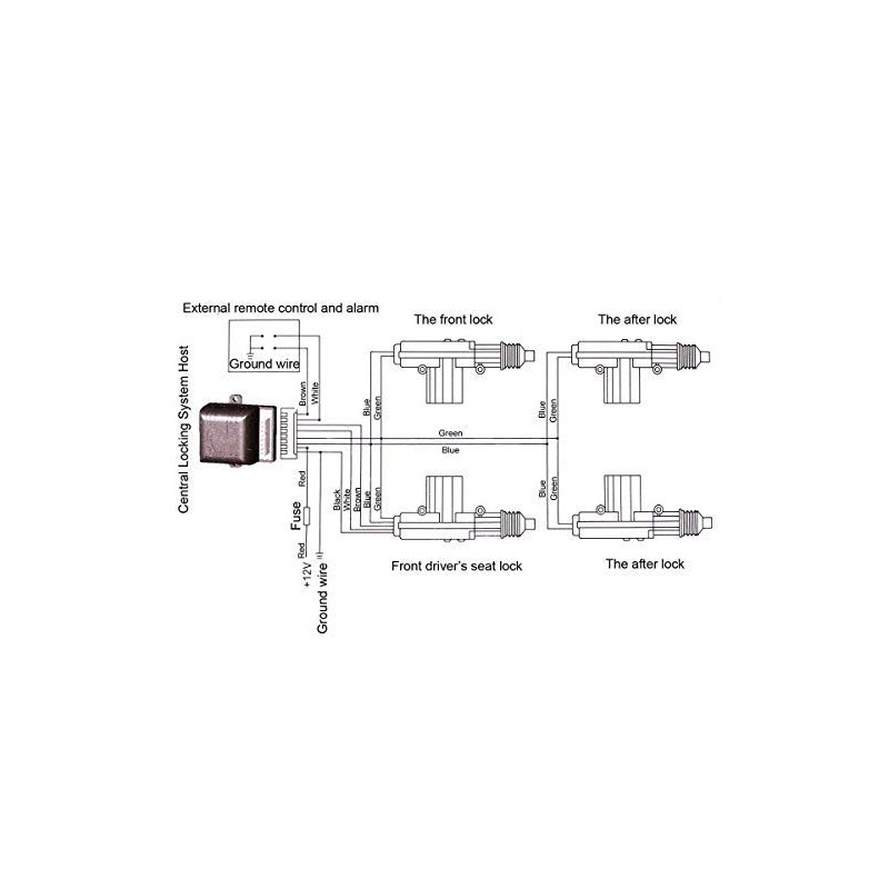 MASO Car Remote Central Locking Kit 4 Doors Keyless Entry