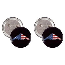 2 Pack B2 Bomber Pins B-2 Stealth Bomber Flag Pin And Button Badges Lapel Round Chest Pins Brooch Decor