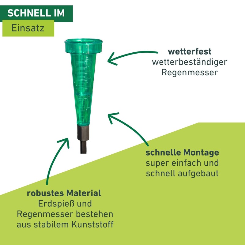Windhager 06244 Rain Gauge with Ground Spike for Accurate Rainwater