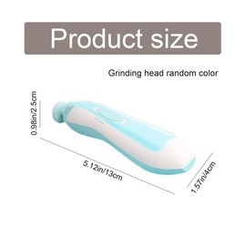 YAIYEFU 6 in 1 Electric Baby Nail File,Baby Nail Trimmer Baby Nail File Clipper with Led Light and Grinding Heads for New Born Infant Toddlers Adults (Blue)