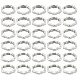 PATIKIL M12x1.0 Steel Hex Nuts, 50 Pack Metric Thread Zinc Plated Finished Hardware Nuts Screw Bolt Fasteners for Lamps Machinery Repair 3mm Height 14mm Width