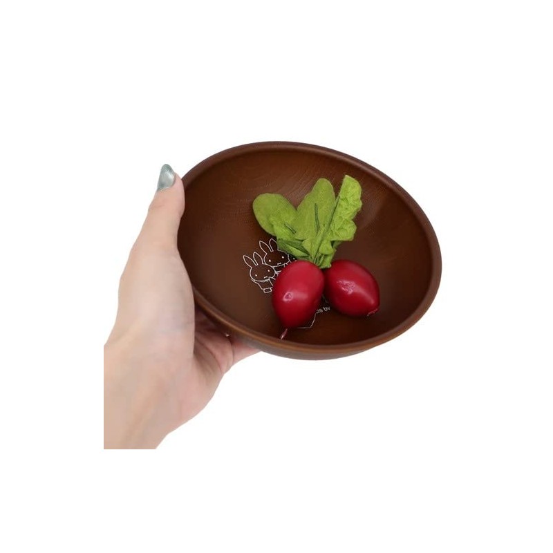 Marimocraft DBSJ-054 All Miffy Round Plate, S, Brown, Φ5.9 x