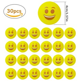 Regerly Table Tennis Balls, Pack of 30 Fun Balls Training Ping Pong Balls Table Tennis with Emojis Table Tennis Balls Set for the Amusement Park Launch Machine Happy withdrawn amount