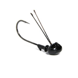 Tackle HD 3-Pack Stealth HD Jig Head, 5/16 Ounce Weedless Fishing Jigs with Fishing Hooks, Weighted Football Jig Hooks, Freshwater Jig Heads for Fishing, Black