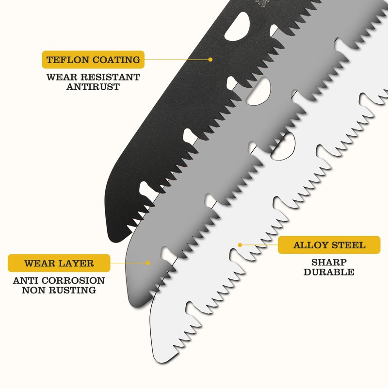 Folding Camping Saw Pruning Hand Saw, Portable Survival Saw Backpacking