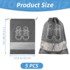 Hpmjz Pack of 5 Large Drawstring Shoe Bags Shoe Storage