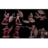 CONTE COLLECTIBLES ZULU WARRIORS SET # 2 (15 FIGURES) BROWN