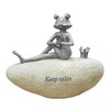 Country Living Frog on Stone Garden Ornament Statue Figurine -