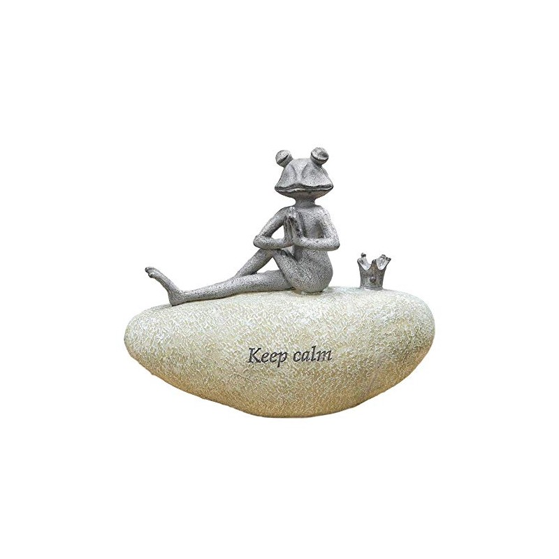 Country Living Frog on Stone Garden Ornament Statue Figurine -