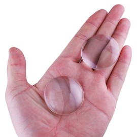 HAUTOCO 20pcs Glass Dome Cabochons 1.57 Inch/40mm Round Cabochons Tiles, Non-calibrated Transparent Large Glass Cabochon for Photo Cameo Craft Jewelry Making