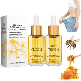 2 Stück Bienengift Bauchnabel-Tropfen Bienengift Intestinal Detox Körperöl Bienengift Tropfen Bauchnabel Schnelle Absorption Für Jede Haut Geeignet（30ml）