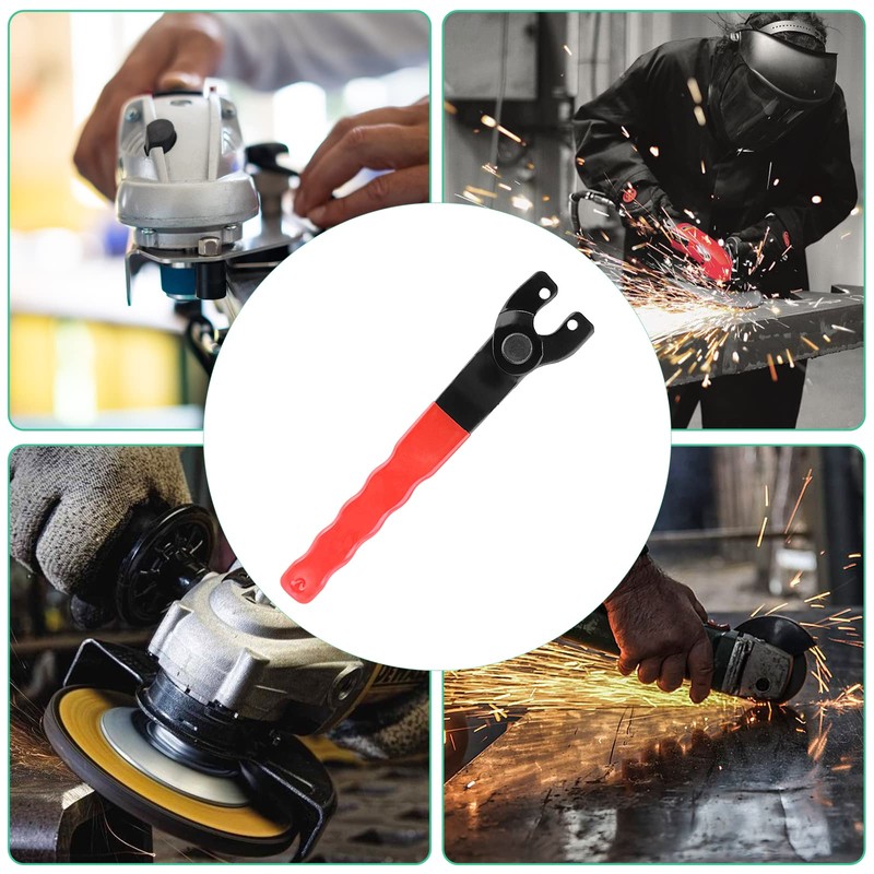 Bokwin Grinder Wrench Universal Adjustable Pin Wrench Red Lock-nut Wrench