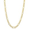 Kooljewelry 14k Yellow Gold Filled Solid Figaro Link Chain Necklace