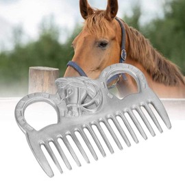 SALALIS Pocket Size Horse Comb, Metal Polishing Horse Comb, Horse Opening Knot Comb, Portable Horse Head Mane Comb for Combing the Mane 3.9 x 2.8 x 0.2 Inches