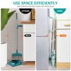 XXXFLOWER Broom and Dustpan Set with Cleaning Teeth, 55" Long