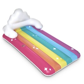 Big Mouth Giant 🌈 Rainbow Pool Lounge With Drink Holders
