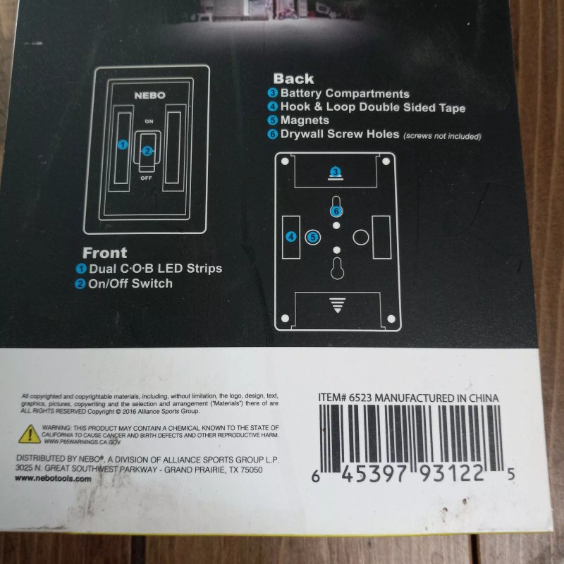 Nebo 6523 FlipIt 215 Lumen COB LED Universal Mount Work