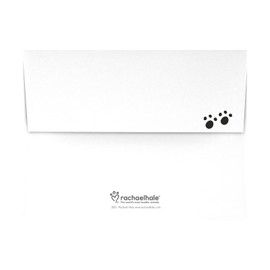 LUXPaper Rachael Hale Collection A7 Folded Card Set | Pack of 10 Cards & Envelopes | Happy Birthday | 5" x 7" | Tabby Cat Design | 80lb. Text | 1 Qty