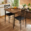 VECELO Kitchen Dining Room Table Set with 2 Chairs for