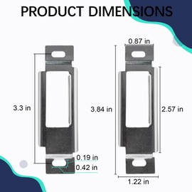 RV Baggage Door Strike Plate for 5th Wheels, Travel Trailer and Motorhomes Luggage Door Replacement Parts 2 Pack
