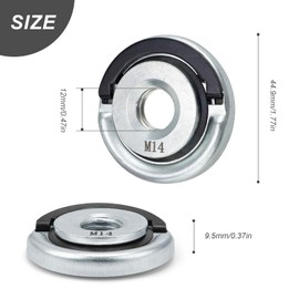 FINELYCR Pack of 2 Quick Release Nuts M14, Quick Release Nut for Angle Grinder, Flex Quick Release Nut, Sanding Disc Change Without Tools, Angle Grinder Accessories for M14 Interface
