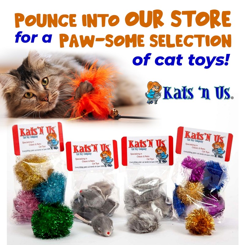 Kats'N Us Crochet Mouse Cat Toy - 2 Pk Blue