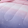 Dinjoy Girls Women Comforter Set King Size Ombre Pink Purple