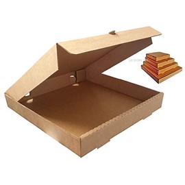 Brown Pizza Boxes Plain Brown Postal Box Takeaway Style Box 7'' (10)