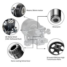 FYSETC CNC All Metal Sherpa Mini Extruder Light Weight Kit with 36 Moons Motor High Temperature Resistance Machined Part Compatible with Voron2.4 Ender-3 V2 CR-10 S Ender-2 Prusai3 FDM 3D Printers