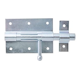Alberts 137045 Bolt Bolt with Round Handle and Attached Loop Galvanised Blue Galvanised Plate 90 x 67 mm Bolt Diameter 13.5 mm Total Length 130 mm