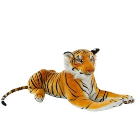 Gwxqybfe 12inch Realistic Tiger Stuffed Animal, Soft Stuffed Tiger Plushie Toys, Birthday for Kid Boys Girls (Brown)