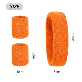 1 Set Sports Sweatband Set, Wrist Sweatband, Sweatband Set, Sweat Absorbing Wrist Band, Fitness Sweatband, Sports Headband, Suitable for Outdoor Sports