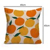 Tomda Cushion Cover Mandarins Oranges Summer Fruits Decorative Throw Pillow