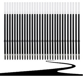 AIYAYI 30 Pieces Pen Refills Ink Ballpoint Pen Refill 3.85 Inch Replacement Ink Refill Bulk for Retractable Pens Office School Supplies, Medium Point(Black3.85)