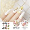 Vaguelly 9pcs Flower Nail Charms Petal Manicure Decals Nail Art