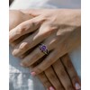 Amethyst Ring, Adjustable Healing Faceted Cut Amethyst Sun Ring, Vintage