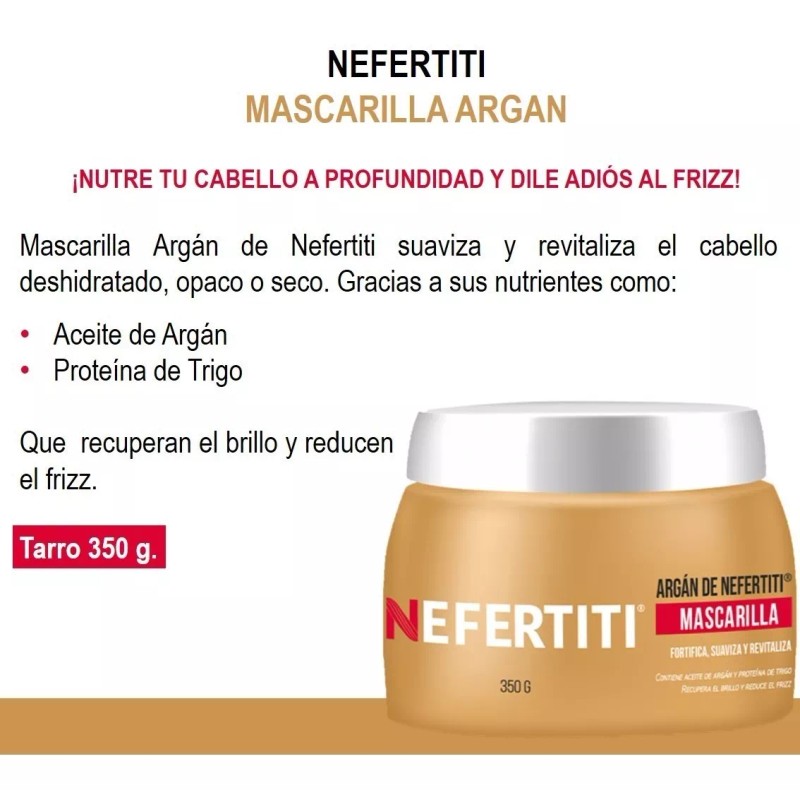 Nefertiti Mascarilla De Argán Para Cabello Maltratado Y Seco Nefertiti